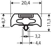 Uszczelka PCV wciskana z magnesem JPC-128